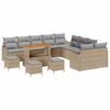 vidaXL Tuin Sofa Set 14 st Beige poly rattan