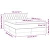 vidaXL Boxspring met matras fluweel roze 140x200 cm