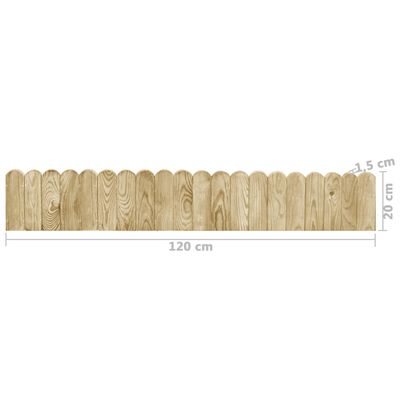 vidaXL Gazonranden 2 st 120 cm geïmpregneerd grenenhout