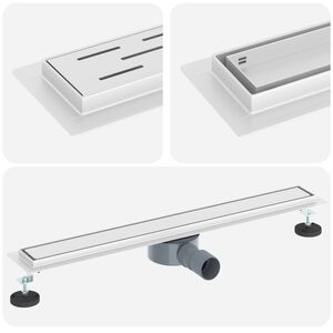 vidaXL Doucheafvoer 2-in-1 met 360&deg; Sifon Zilver 70 cm