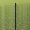 vidaXL Hek met Paal Grijs 1,4 x 25 m Staal en PVC