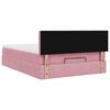 vidaXL Ottoman bed met matras 140x190cm fluweel roze