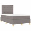 vidaXL LED Box Spring Bed met matras Taupe 120 x 190 cm Stof
