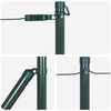 vidaXL Hekpalen 13 pcs Groen Ø32mm 50 cm Gegalvaniseerd staal