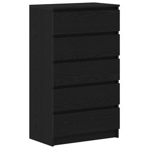 vidaXL Ladekast 60x36x103 cm bewerkt hout zwart eikenkleur