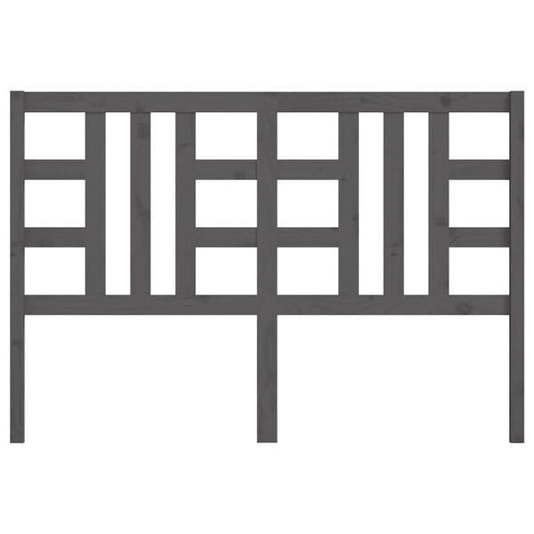 vidaXL Hoofdbord 166x4x100 cm massief grenenhout grijs