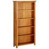 vidaXL Boekenkast met 5 schappen 70x22x140 cm massief eikenhout