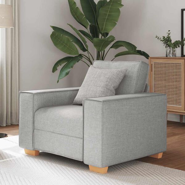 vidaXL Sofa Stoel Wolk Grijs 60 cm Stof