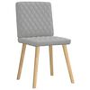 vidaXL Eetkamerstoelen 6 st stof wolk grijs
