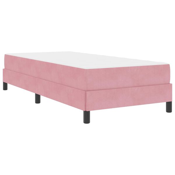 vidaXL Boxspringbed met matras Roze 90 x 200 cm Stof