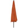 vidaXL Parasol met LED-verlichting 400 cm terracottakleurig