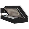 vidaXL Opbergbed met matras met hoofdeinde Zwart 90 x 200 cm fluweel