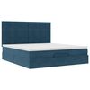 vidaXL Ottoman bed met matrassen 160x200cm fluweel donkerblauw