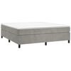 vidaXL Boxspring bed 160x200 cm fluweel lichtgrijs