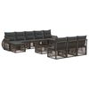 vidaXL Tuinbankenset 11 st Grijs en Donkergrijs poly rattan