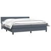 vidaXL Boxspring met matras fluweel donkergrijs 180x210 cm