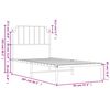vidaXL Bedframe met hoofdbord metaal zwart 90x200 cm