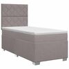 vidaXL Boxspringbed met matras met hoofdeinde Taupe 80 x 200 cm Stof