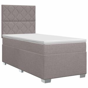 vidaXL Boxspringbed met matras met hoofdeinde Taupe 80 x 200 cm Stof
