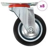 vidaXL 8 st Zwenkwielen 75 mm