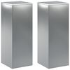 vidaXL Plantenstandaard 2 pcs zilver 30 x 30 x 80 cm Roestvrij staal