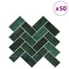 vidaXL Haringbeen Tegel 50 pcs Donkergroen 30 x 30 cm