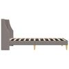 vidaXL Bedframe met hoofdeinde Taupe 90 x 190 cm Stof