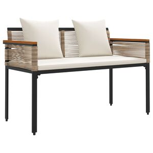vidaXL Tuinbank 2 -Seater 117 x 54 x 74.5 cm poly rattan
