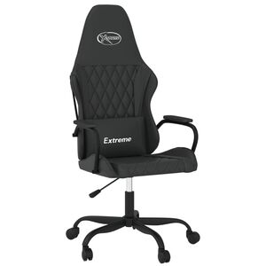 vidaXL Massage gamestoel kunstleer zwart