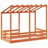 vidaXL Kinderbed met bedhuis 80x160 cm massief grenenhout wasbruin