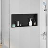 vidaXL Douche Niche Zwart 75 x 30 x 9,5 cm Roestvrij staal