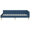vidaXL Hoekbedframe met hoofdeinde Blauw 100 x 200 cm Stof
