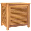 vidaXL Tuinbox met zak 60x50x58 cm massief teakhout