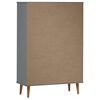 vidaXL Boekenkast MOLDE 90x35x133,5 cm massief grenenhout grijs