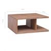 vidaXL Salontafel 70x70x30 cm massief teakhout