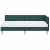 vidaXL Hoekbedframe met Matras Anders met hoofdeinde 2 pcs Groen Stof