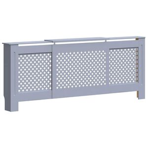 vidaXL Radiatorombouw 205 cm MDF grijs