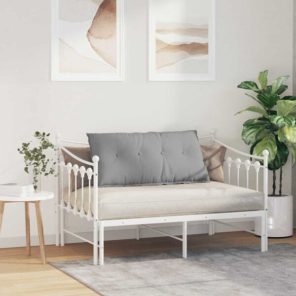 vidaXL Rugkussen Wolkengrijs 100 x 19 x 50 cm Stof