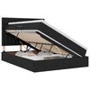 vidaXL LED Opslagbed met Matras Zwart 140 x 190 cm Stof