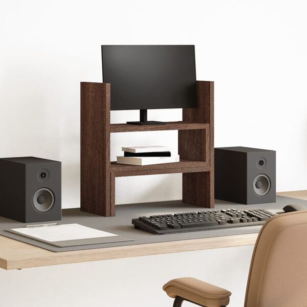 vidaXL Bureau organiser 40x17x41 cm bewerkt hout bruin eikenkleurig