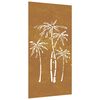 vidaXL Wanddecoratie tuin palmboomontwerp 105x55 cm cortenstaal
