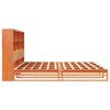 vidaXL Bed met boekenkast zonder matras hout wasbruin 180x200 cm