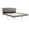 vidaXL Bed met matras stof lichtgrijs 180x200 cm