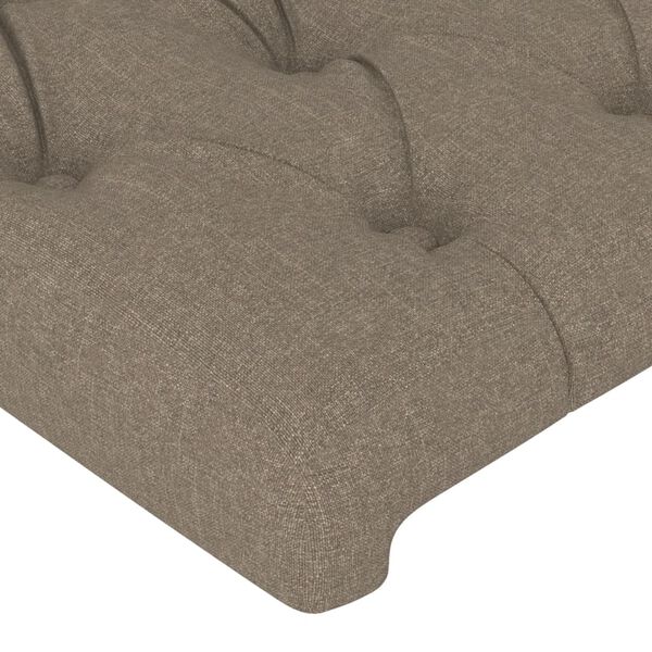 vidaXL Hoofdborden 200x7x78/88 cm stof taupe