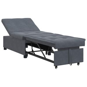 vidaXL Slaapbank Donkergrijs 194 x 67 x 82 cm Fluweel