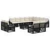 vidaXL Tuinbankenset 13 st Zwart poly rattan