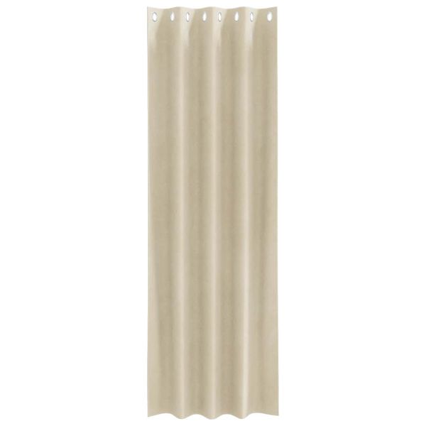 vidaXL Verduisterende gordijnen 2 pcs Cr&egrave;me 140 x 225 cm Fluweel