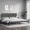 vidaXL Bedframe met hoofdbord massief hout grijs 200x200 cm