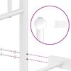 vidaXL Bedframe met hoofd- en voeteneinde&nbsp;metaal wit 100x200 cm