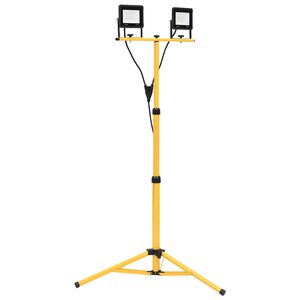 vidaXL Spotlight met statief LED 2x50 W warmwit
